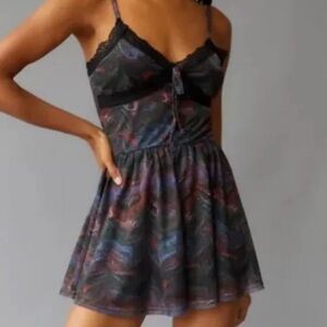 Urban Outfitters Riva Strappy Mesh Romper -